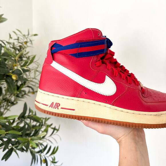 Nike Air Force 1 2015 High 07 Lace-Up Sneakers Gym Red 9.5 main image 8